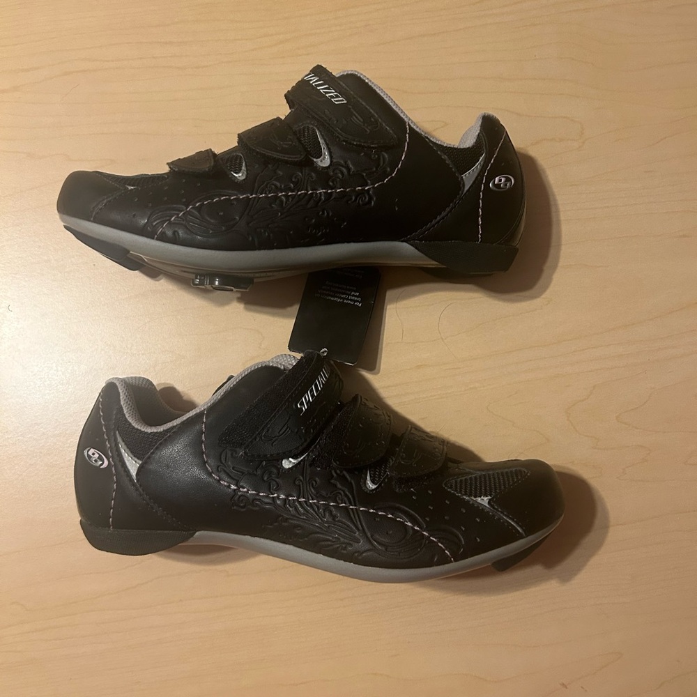 Specialized Black and Pink Cycling Shoes